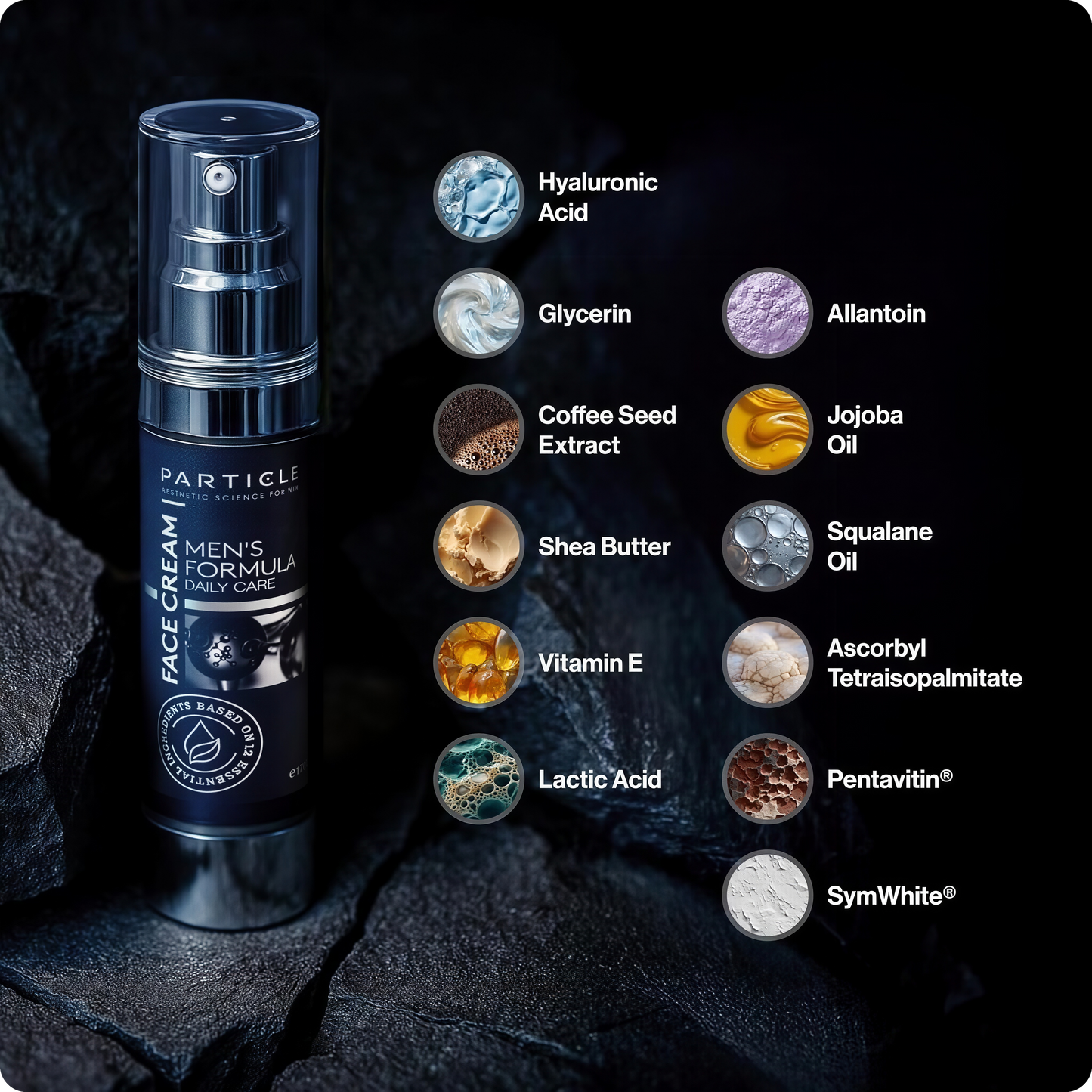 Particle 6-in-1 Face Cream for Men, Men’s Daily Hydrating Moisturizer with Vitamin C, Jojoba Oil, Vitamin E & Hyaluronic Acid, Skin Care Routine, Healthy Skin Support, Pack of 1, 1.7 FL OZ